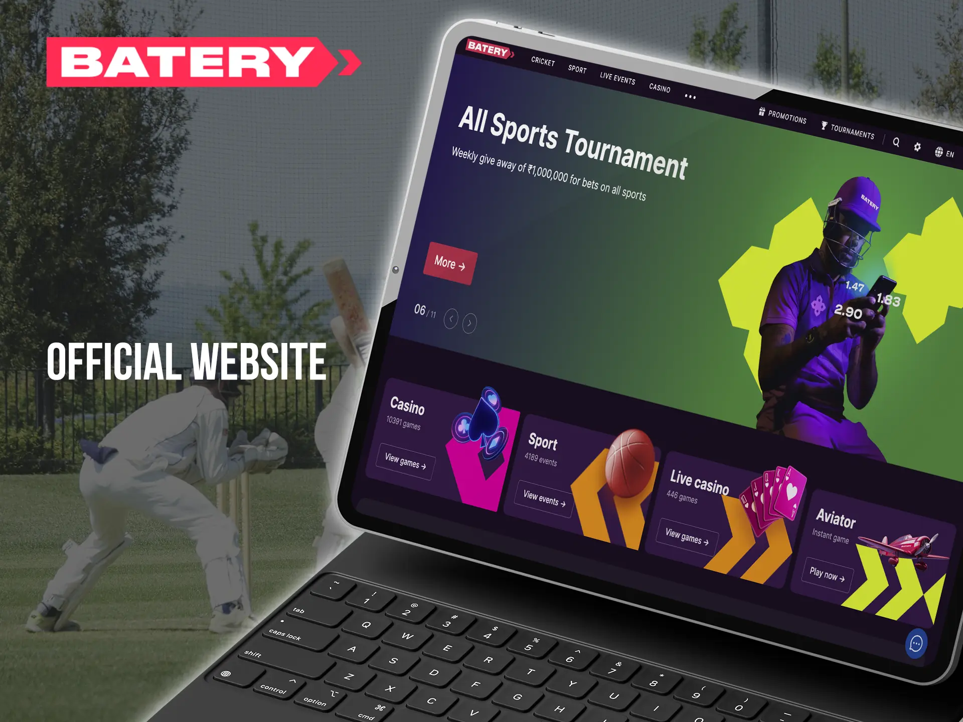 Enjoy using the fastest and most unique site from Batery Casino.