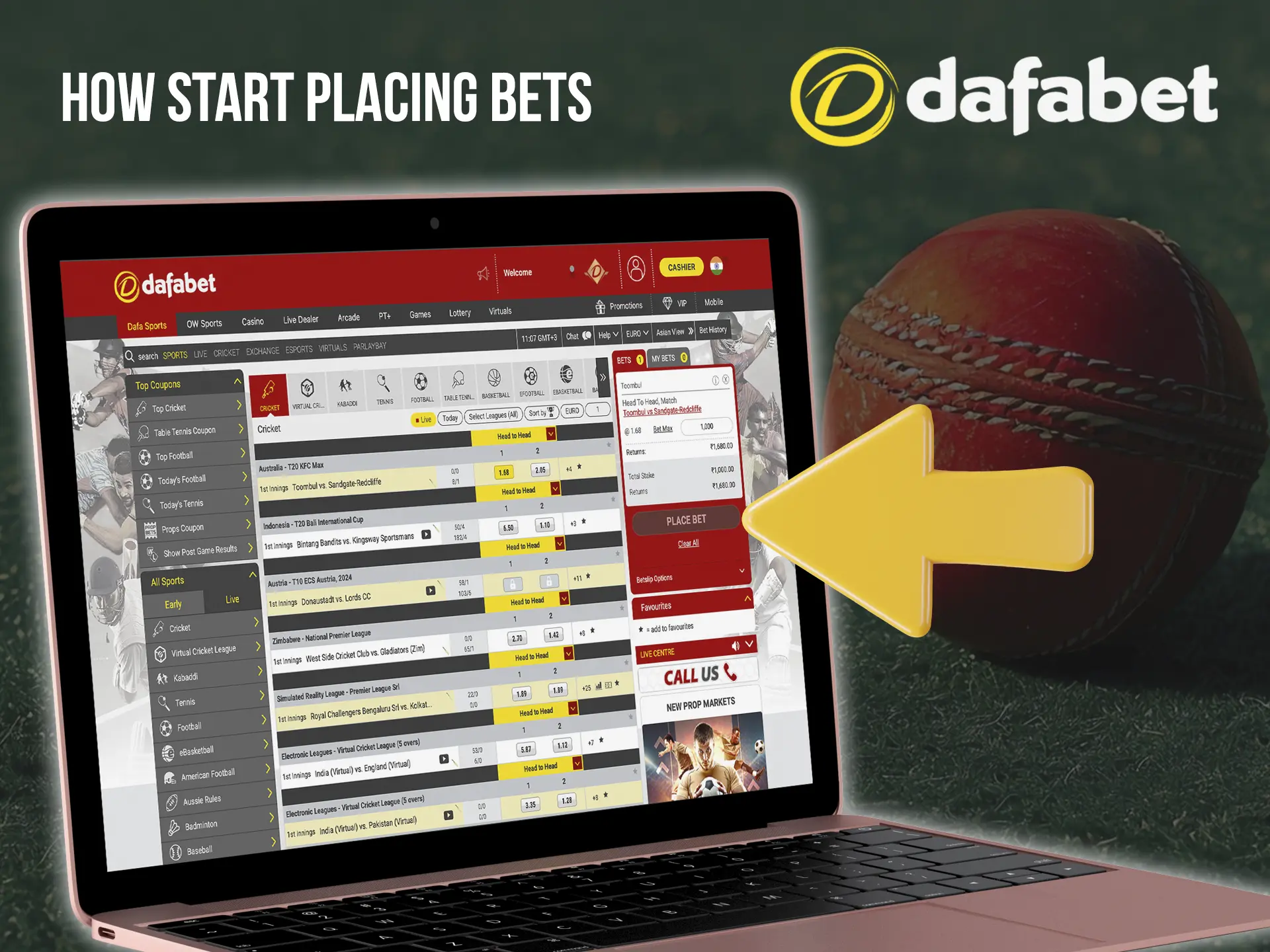 Take advantage of the bonus from Dafabet Casino to make your first and long awaited bet.