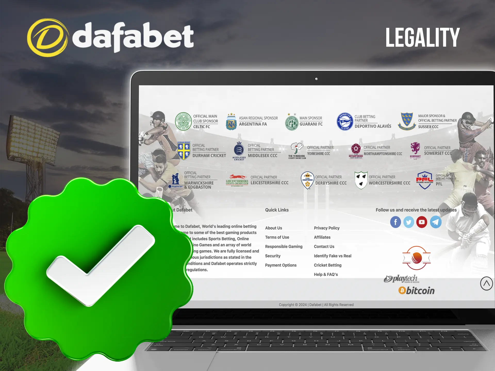 Dafabet is a casino that guarantees you timely payouts and is fully legal in India.