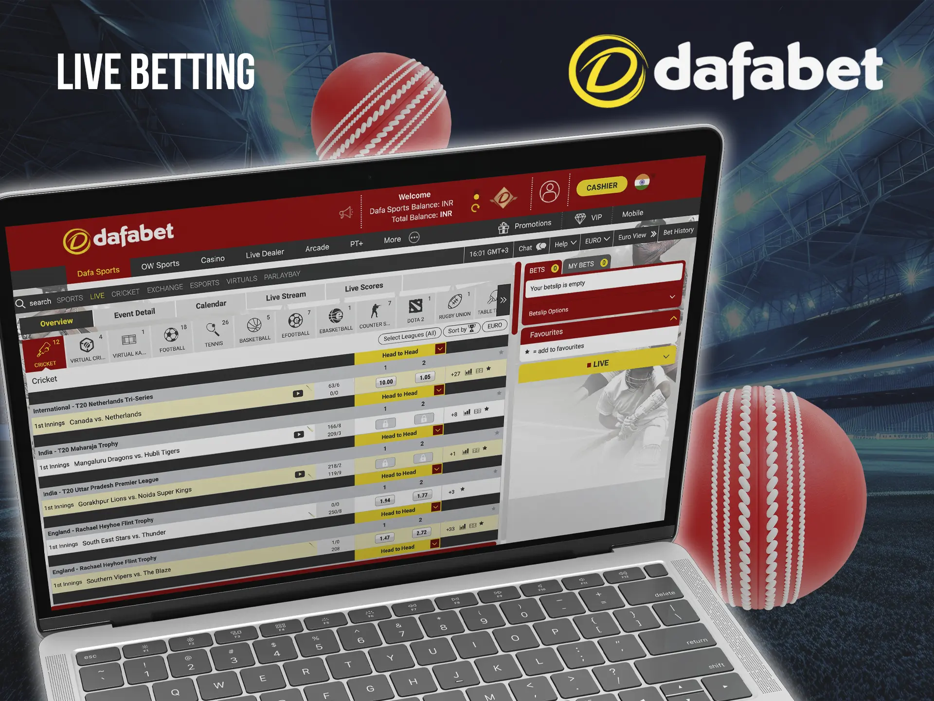 Study live odds and make accurate predictions at Dafabet bookmaker.