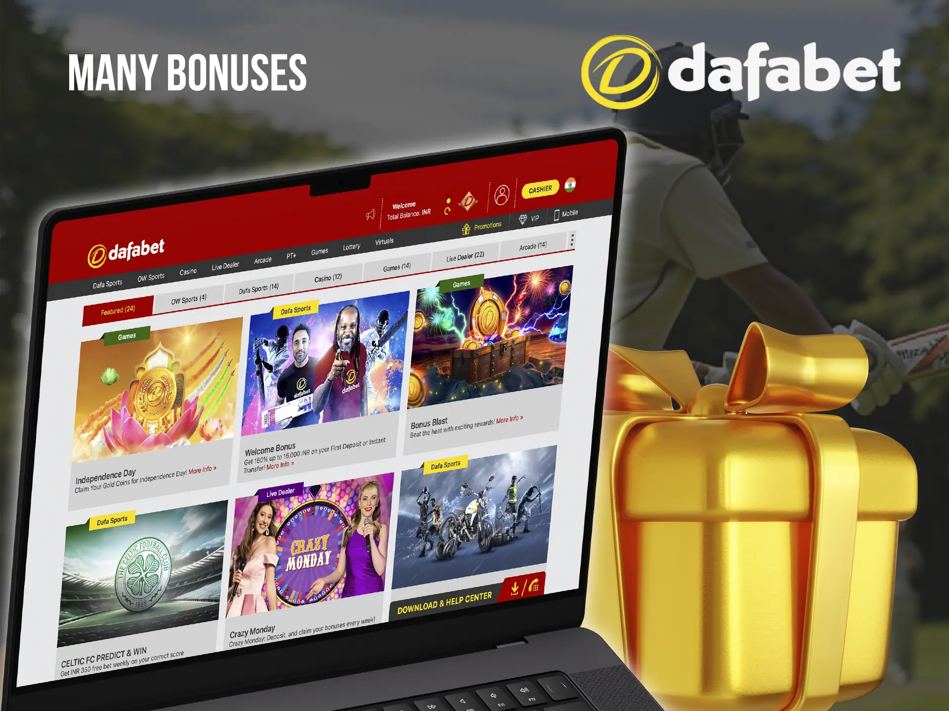 Participate in promotions and bonus programmes from Dafabet to increase your account balance.