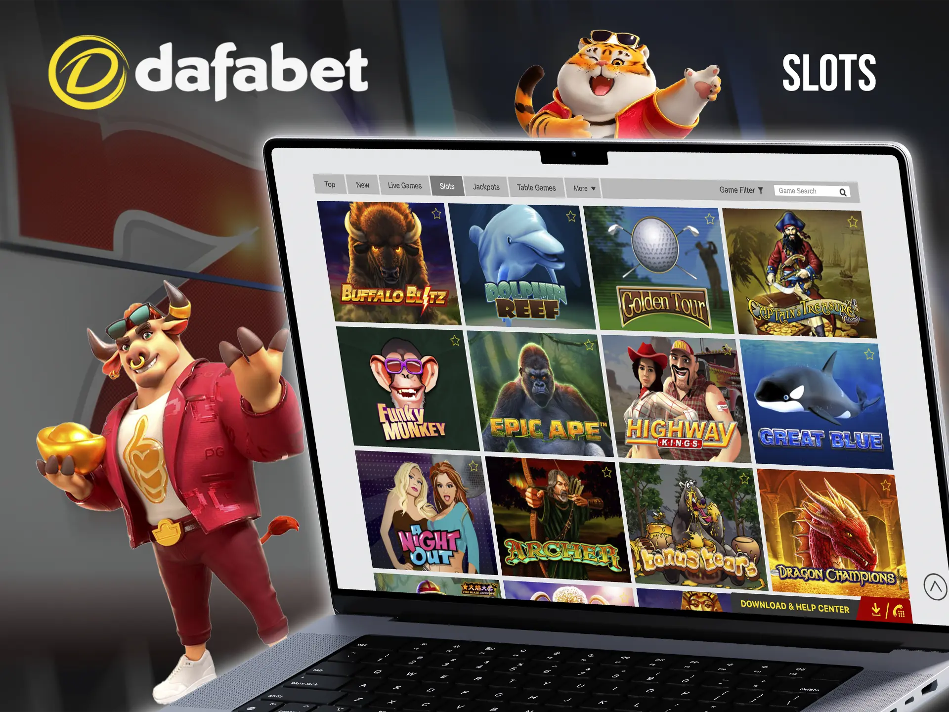 Get a big bonus playing the most popular slots from Dafabet casino.
