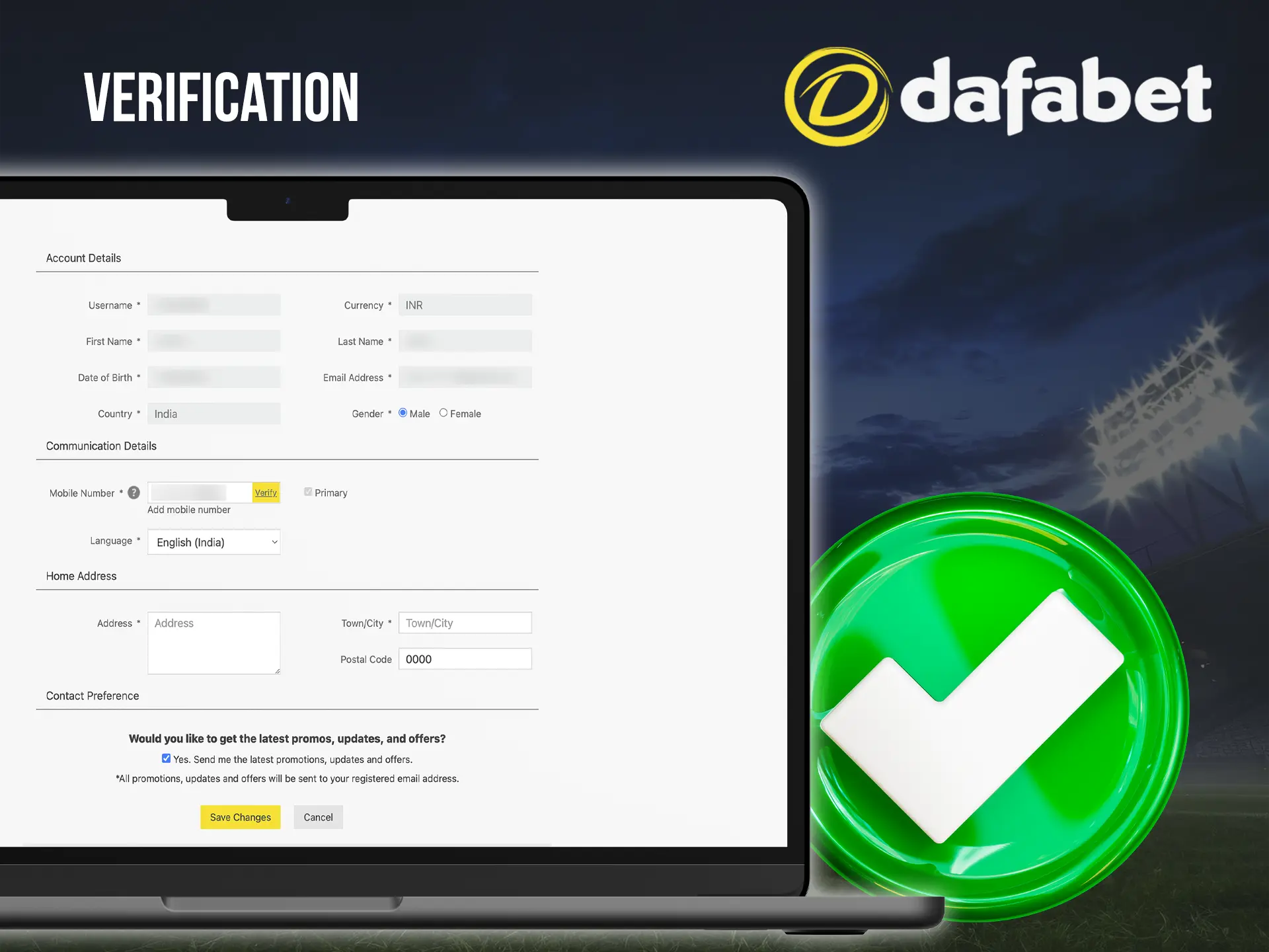Confirm your Dafabet account and get to withdraw your funds using the most popular methods.