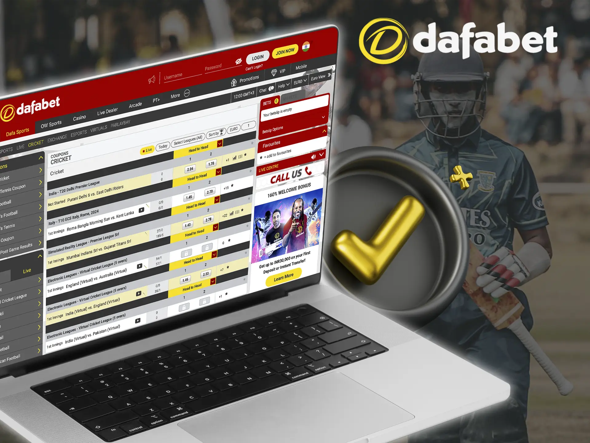At Dafabet, you will get some of the highest bonus programmes for cricket betting.