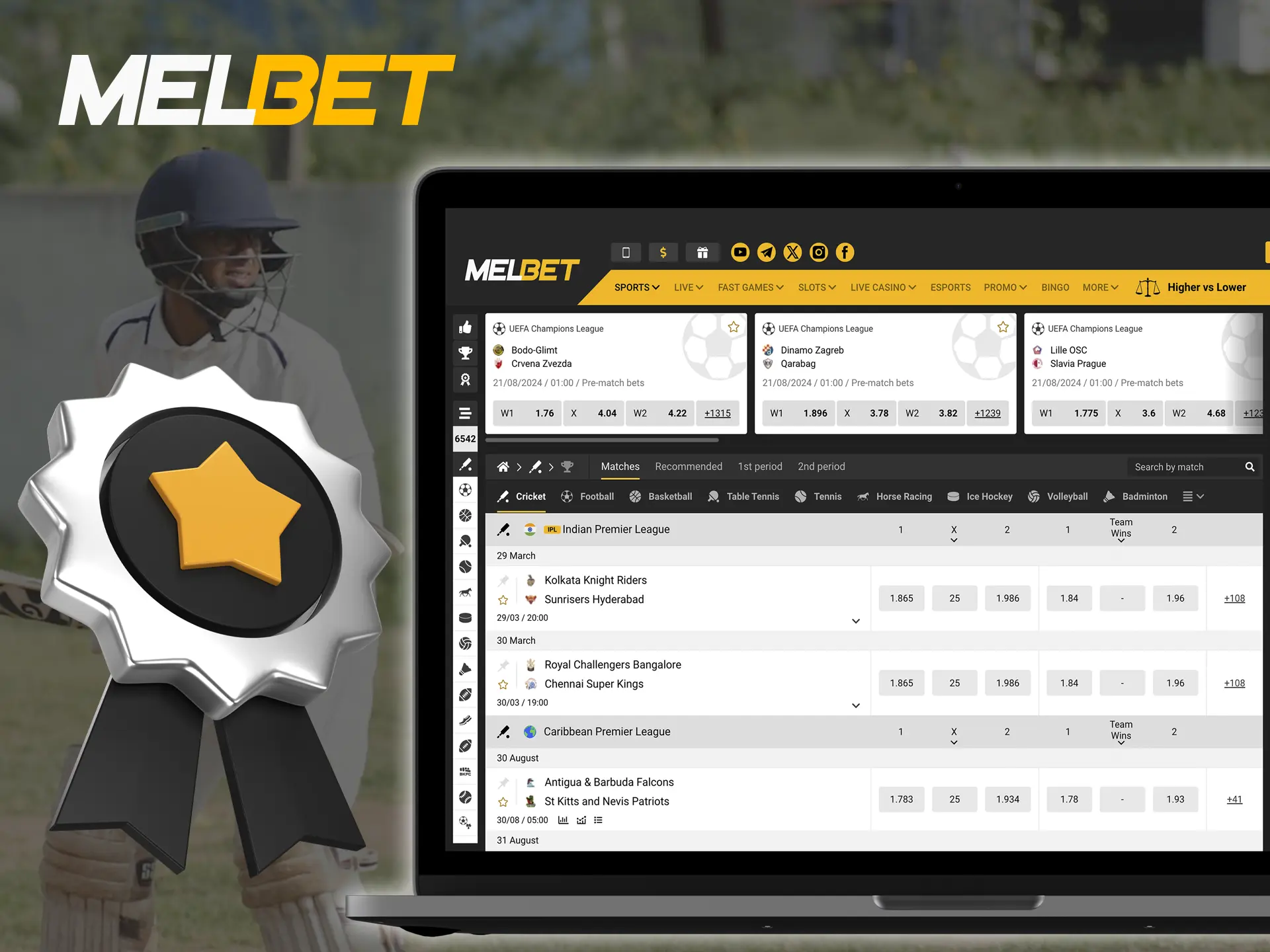 Melbet is favoured by many users due to its high level of service and support.