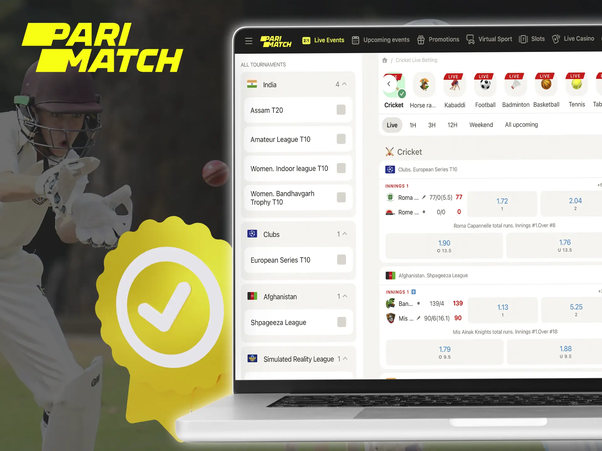 Try your hand at cricket betting at one of the best bookmakers Parimatch.