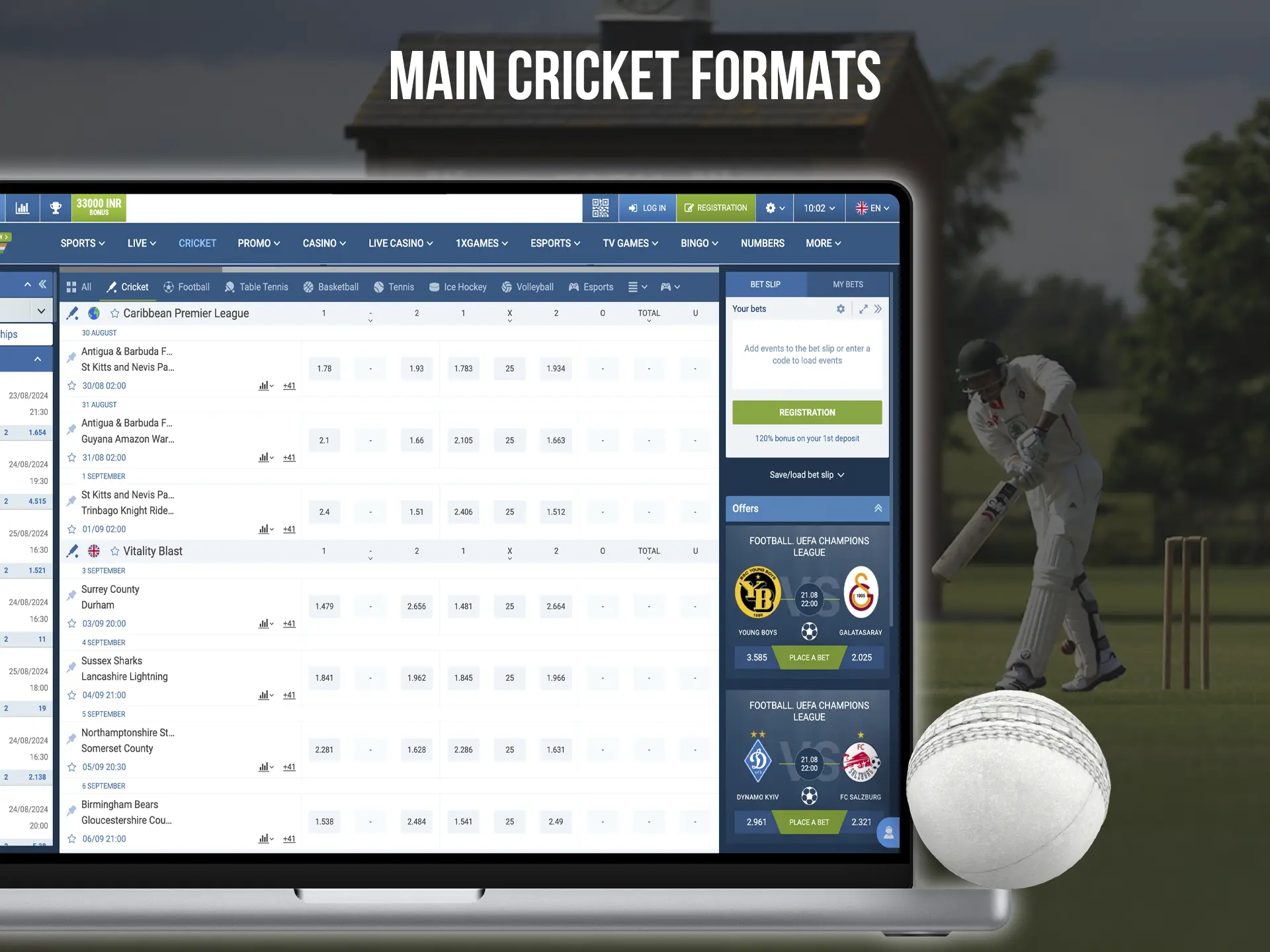Carefully study all cricket match formats to get the most out of your betting.