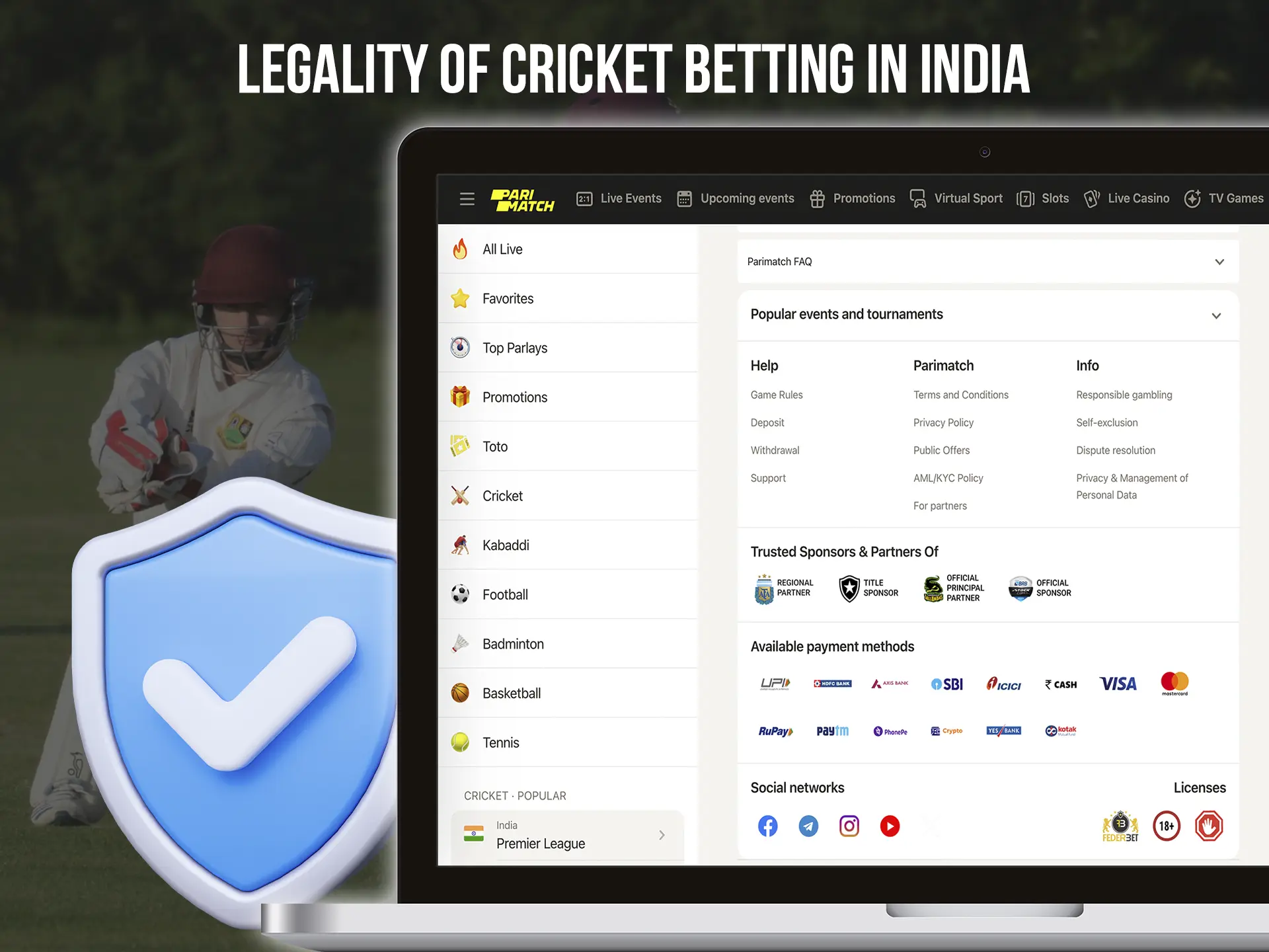 All bookmakers presented in this article have the necessary licences and operate legally.
