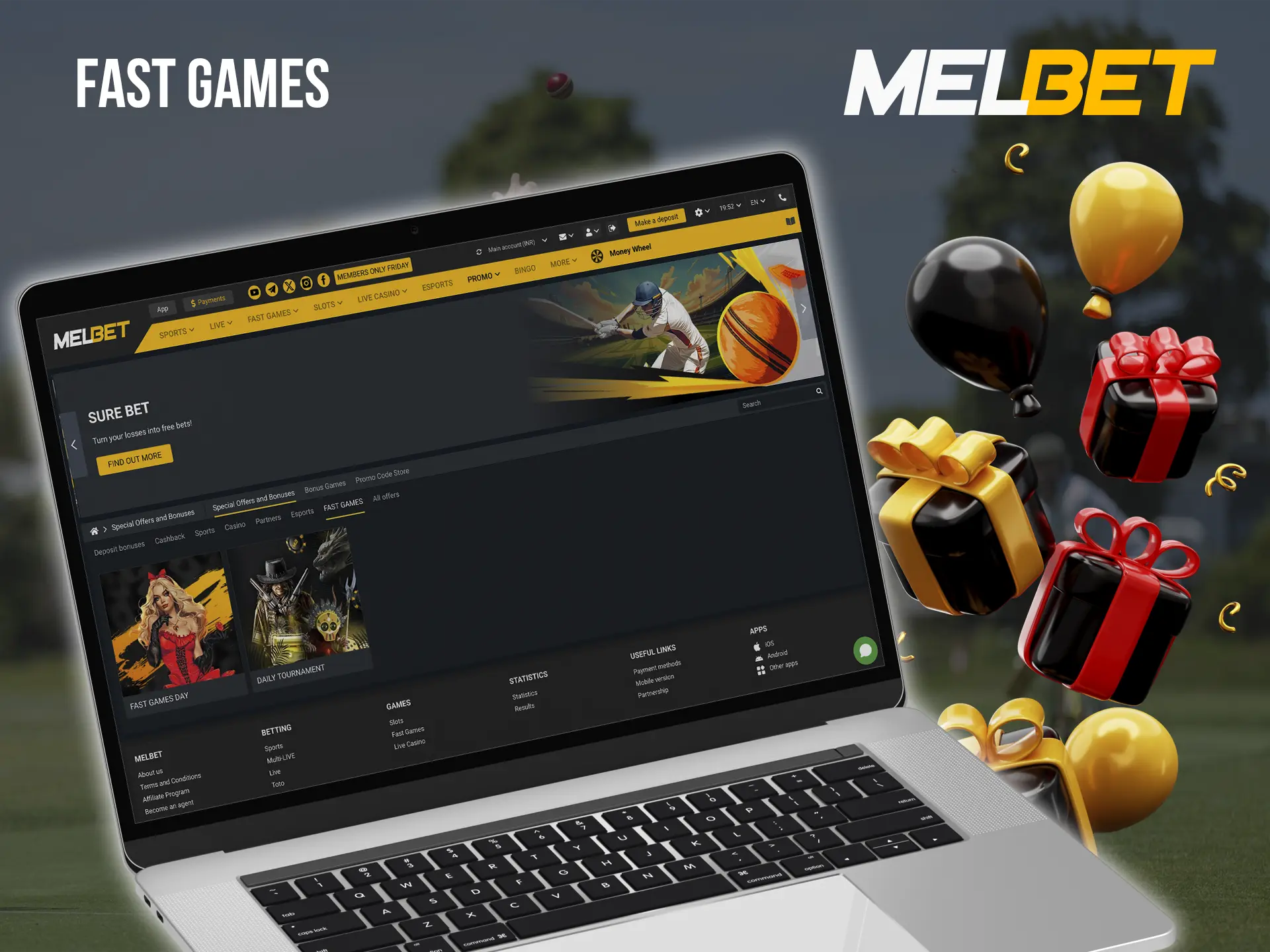 Enjoy fast games and don't forget to use the bonus to these games from Melbet Casino.