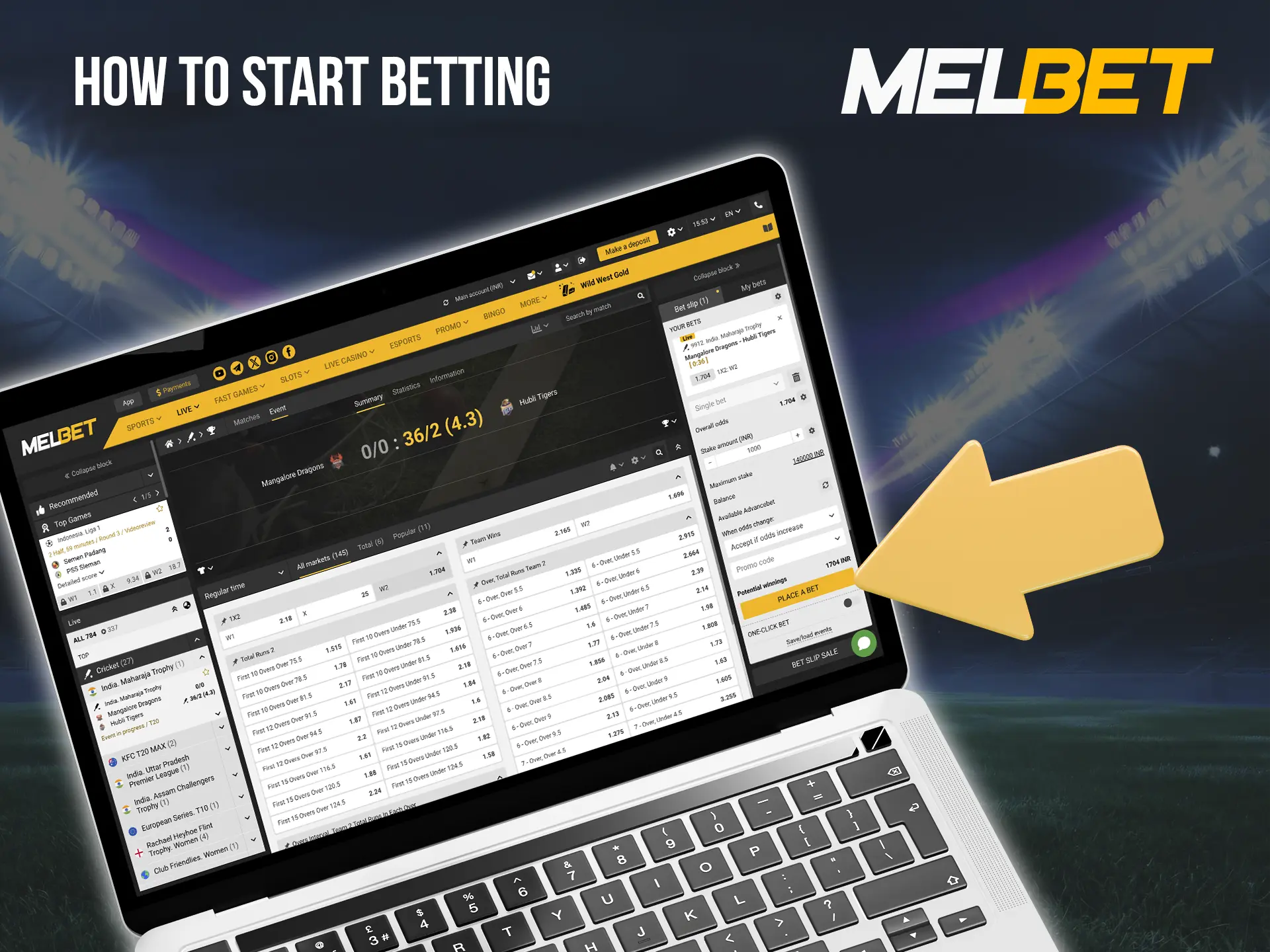 Learn the main conditions under which you can quickly and effectively bet on sports at the bookmaker Melbet.