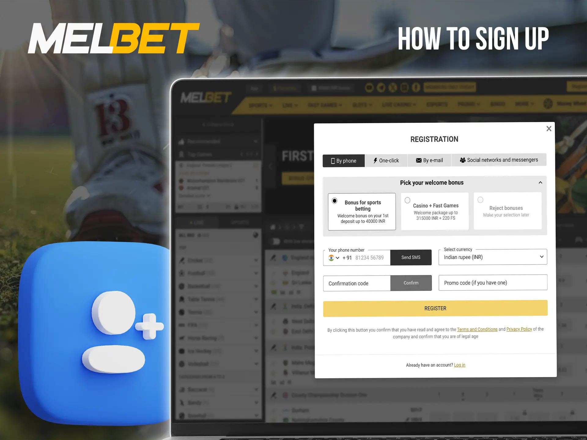 To start getting acquainted with betting at Melbet bookmaker you need to perform a simple registration.