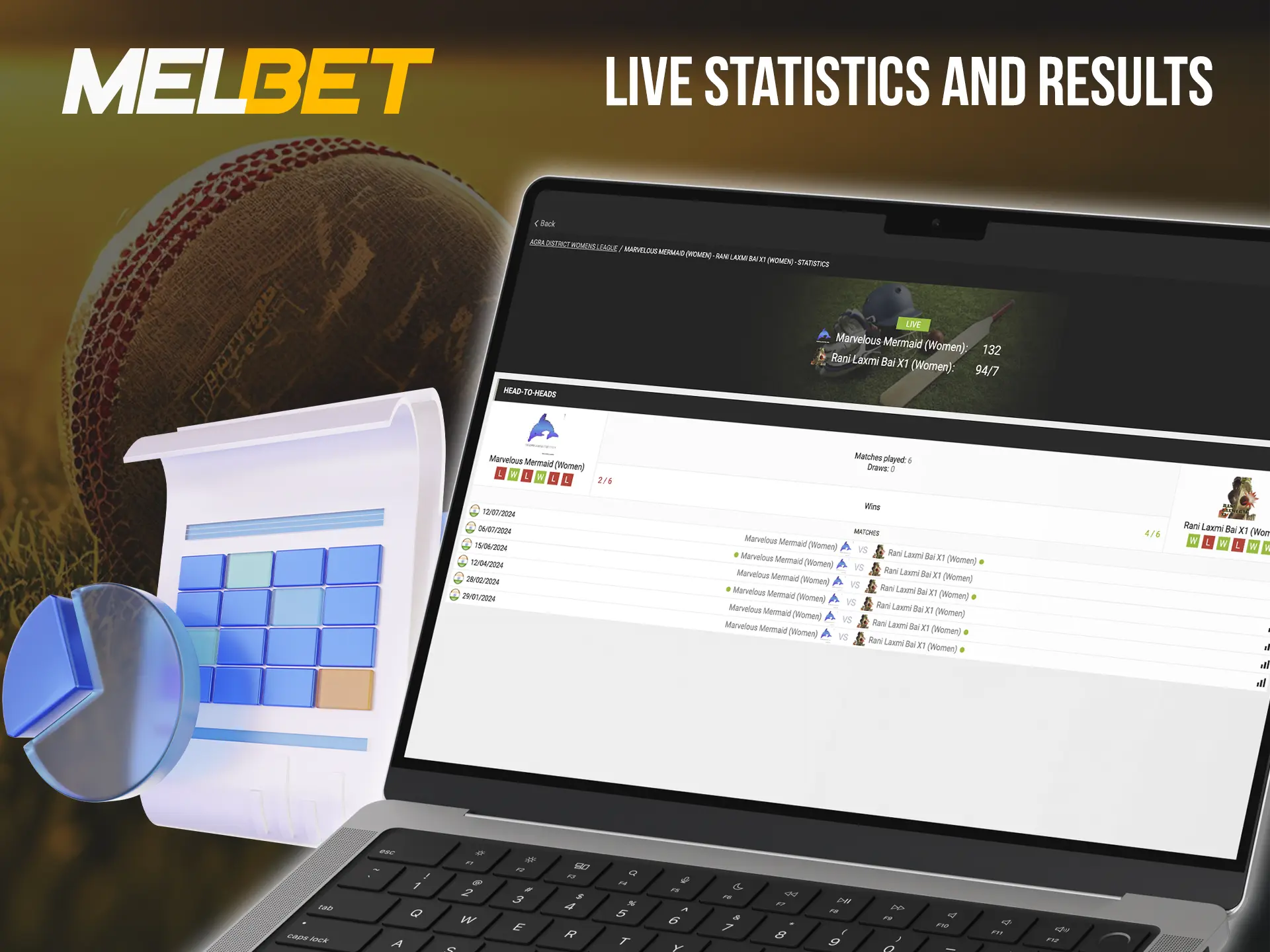 Melbet is a unique service where you can evaluate the strength of the teams and see their results before your bet.