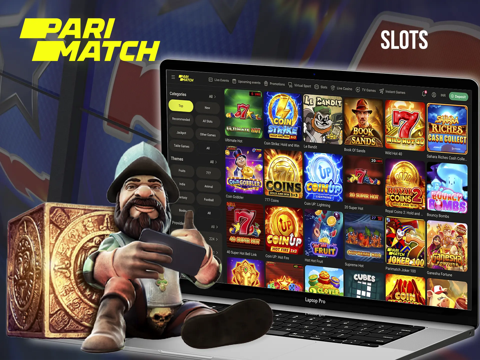 Test your luck with the most popular slots from Parimatch.