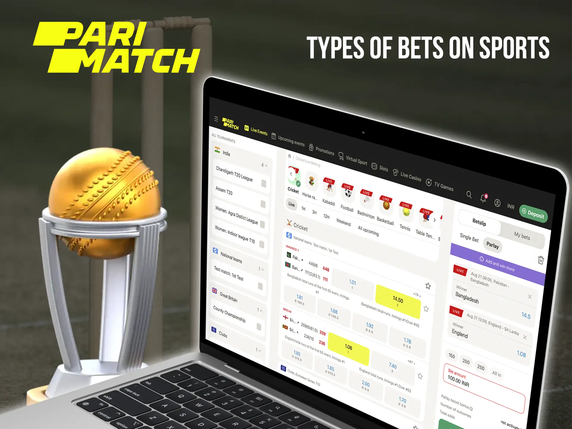Make the most of your knowledge when choosing your bet type at Parimatch.