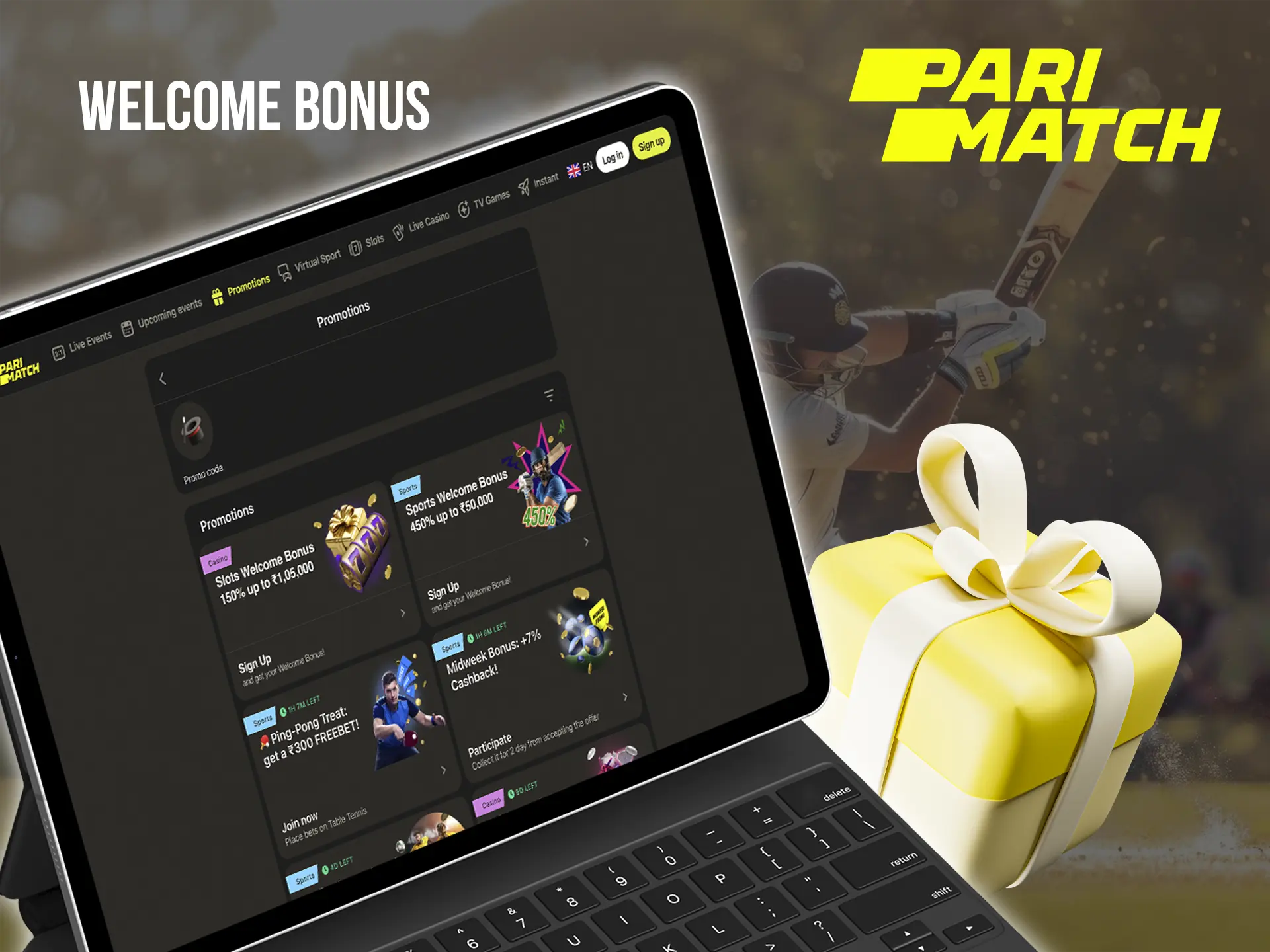 The welcome bonus from Parimatch will give you a great opportunity to earn and have an unforgettable gaming and betting experience.