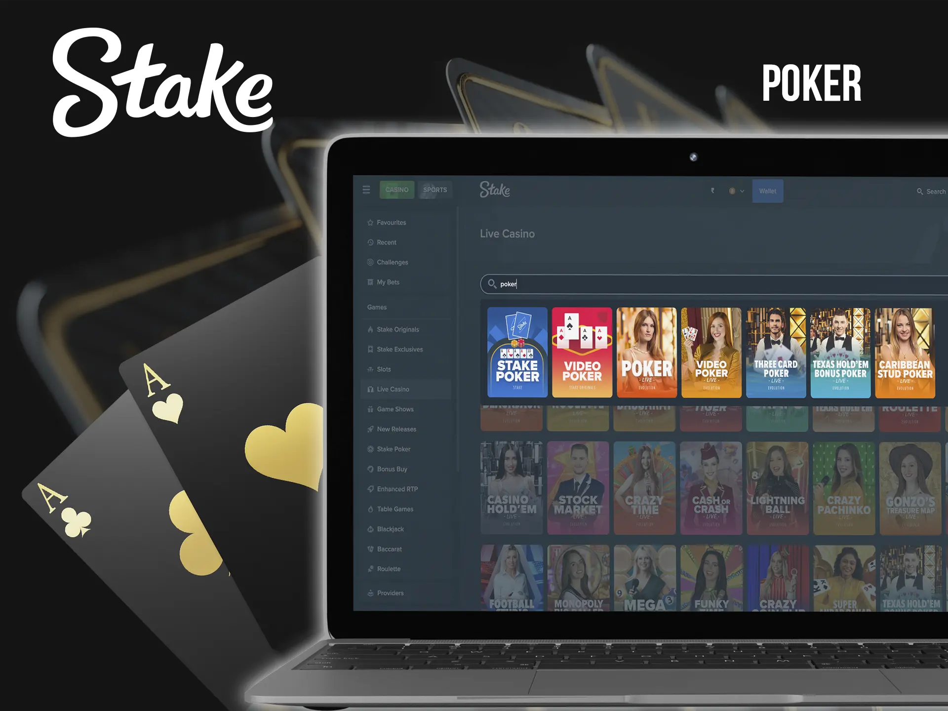 Use a defensive or attacking strategy when playing poker from casino Stake.